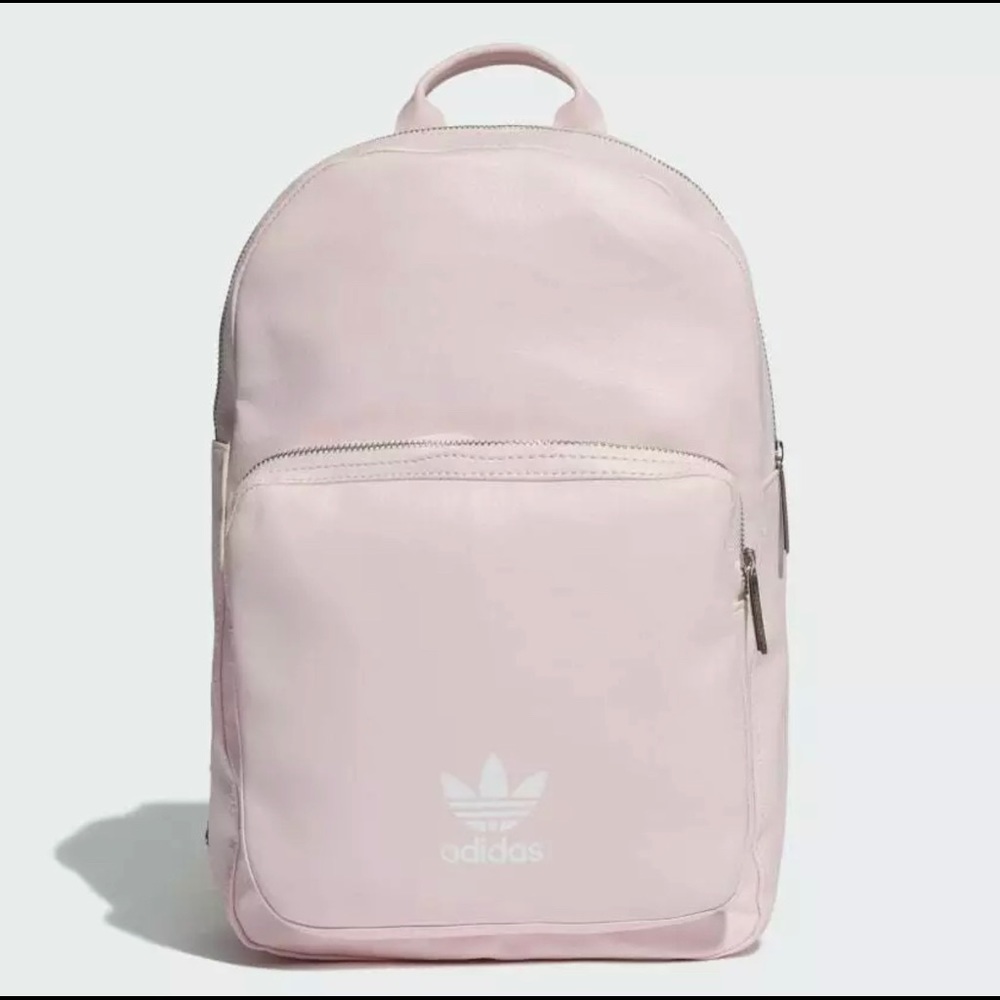 Adidas Classic Trefoil Pink Leather Backpack NWT